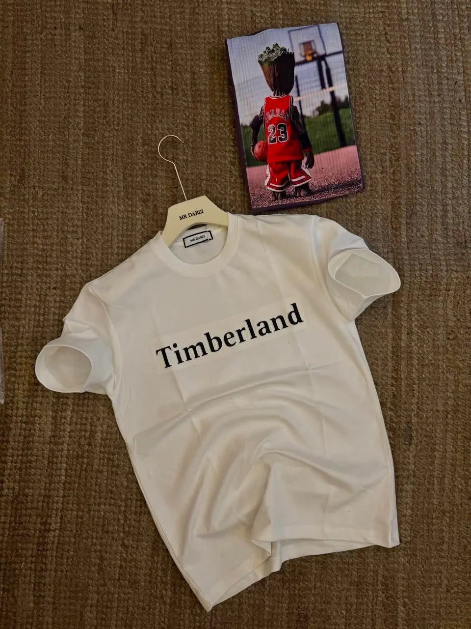 Timberland Men’s Off-White Cotton T-Shirt – Summer Casual Wear MR. DARZI