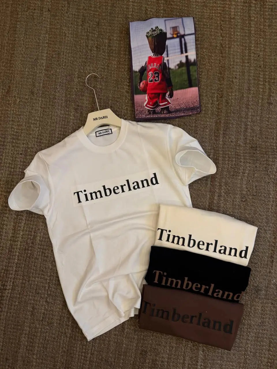 Timberland Men’s Off-White Cotton T-Shirt – Summer Casual Wear MR. DARZI